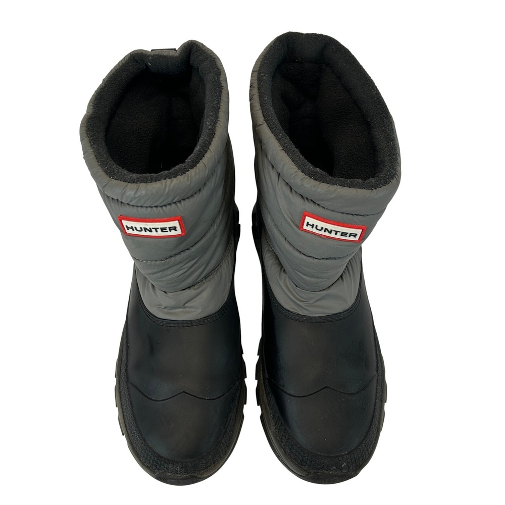 Hunter Original Insulated Snow Short Boots Mere Black WFS2106WWU Womens 9